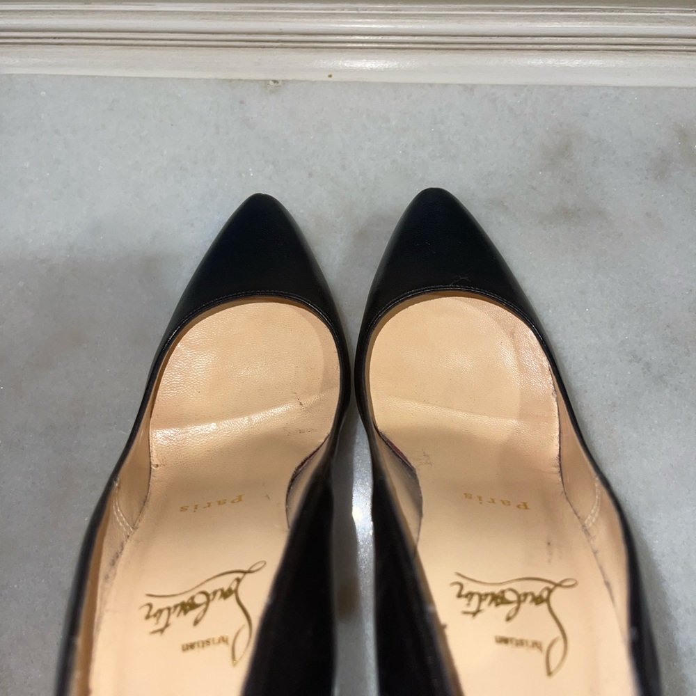 Christian Louboutin Black Leather Platform Pumps - Picture 4 of 5